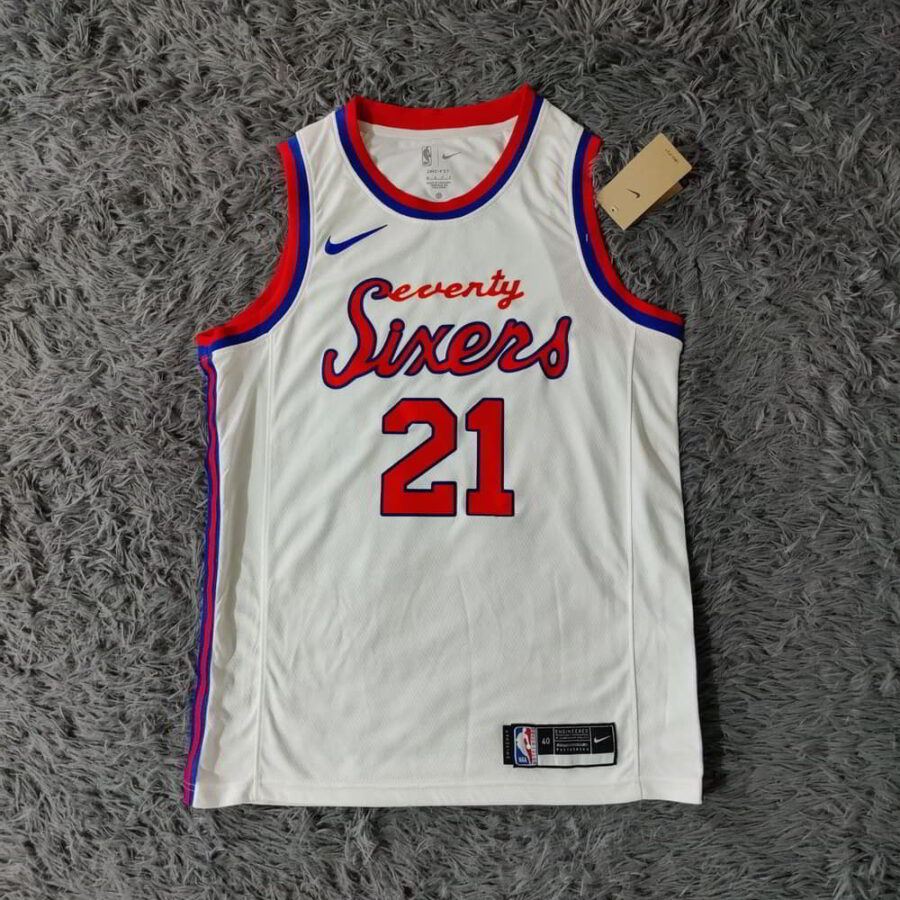 Joel Embiid #21 Philadelphia 76ers White 2019-20 Game-Worn Classic Edition Jersey