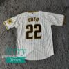 Juan Soto San Diego Padres Home Player Jersey - White Brown - back