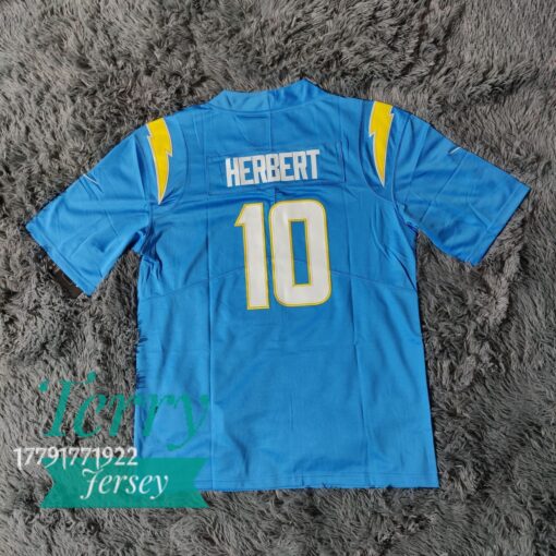 Justin Herbert Los Angeles Chargers Vapor Limited Jersey - Powder Blue - back