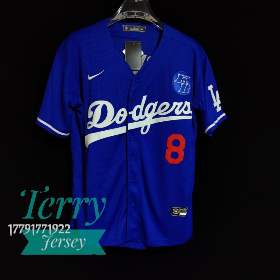 Kobe Bryant 8 Los Angeles Dodgers Baseball Royal Jersey