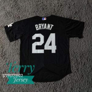 Kobe Bryant Black Dodgers Jersey - back