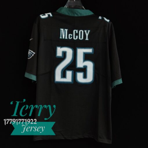 LeSean McCoy #25 Philadelphia Eagles Jersey - Black - back