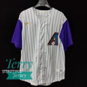 Luis Gonzalez Arizona Diamondbacks Alternate Cooperstown Collection Jersey - Cream Purple