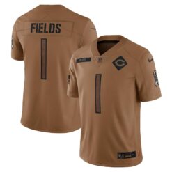 Men's Chicago Bears Justin Fields Nike Brown 2023 Salute To Service Limited Jersey