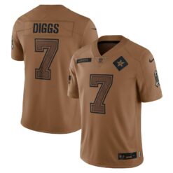 Men's Dallas Cowboys Trevon Diggs Nike Brown 2023 Salute To Service Limited Jersey
