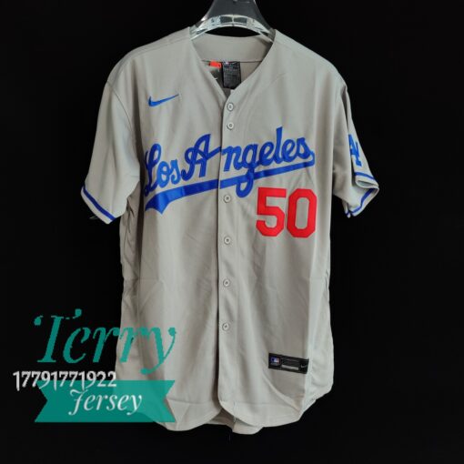 Mookie Betts Gray Los Angeles Dodgers Away Player Jersey