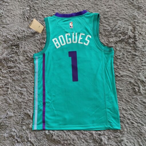 Muggsy Bogues Charlotte Hornets Swingman Teal Jersey - Icon Edition - back