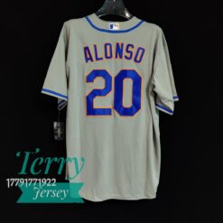 New York Mets Pete Alonso #20 Gray Road Jersey - back