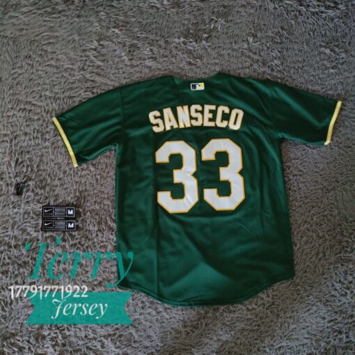 Oakland Athletics Jose Canseco Green Kelly Alternate Jersey - back