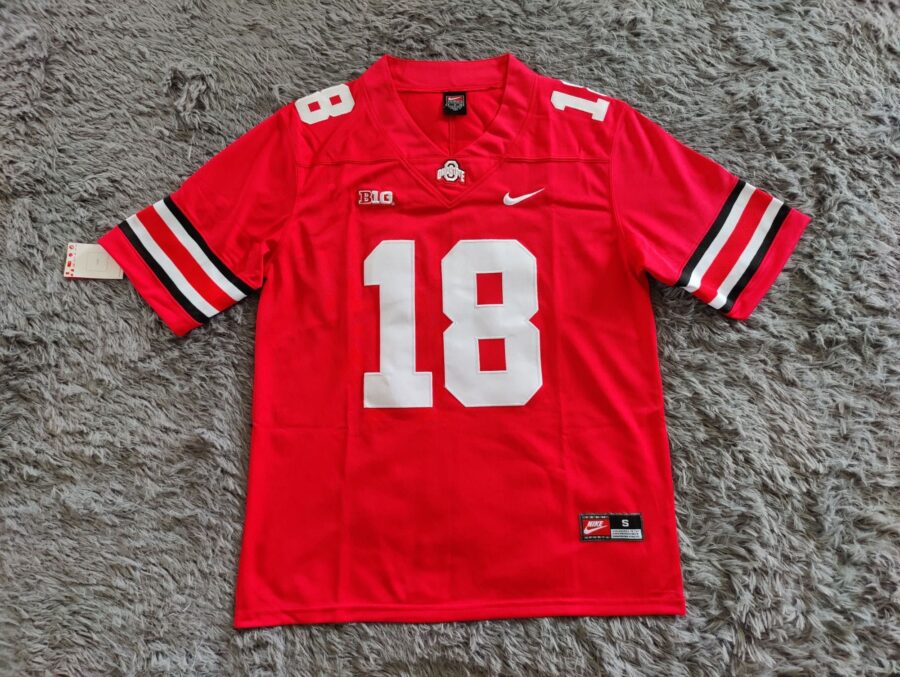 Ohio State Buckeyes #18 Marvin Harrison Jr. Scarlet Jersey