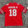 Ohio State Buckeyes #18 Marvin Harrison Jr. Scarlet Jersey - back