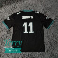Philadelphia Eagles A.J. Brown #11 Alternate Black Jersey - back