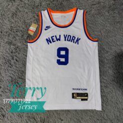 RJ Barrett New York Knicks 2021-22 Jersey - Classic Edition - White