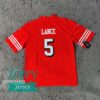 San Francisco 49ers Trey Lance #5 Red Limited Jersey - back