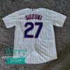 Seiya Suzuki Chicago Cubs Home Player Jersey - White - back