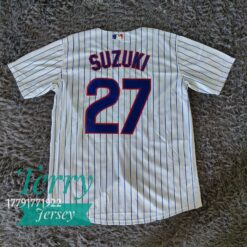 Seiya Suzuki Chicago Cubs Home Player Jersey - White - back