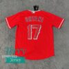 Shohei Ohtani #17 Los Angeles Angels Red Alternate Player Name Jersey - back