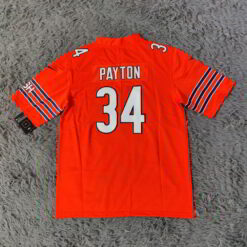Walter Payton Chicago Bears Retired Player Jersey - Orange - back