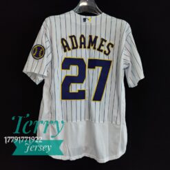 Willy Adames Milwaukee Brewers Player Jersey - White - back