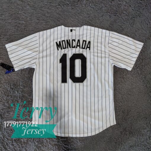 Yoan Moncada Chicago White Sox Home Player Name Jersey - White - back