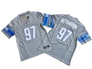 Aidan Hutchinson Detroit Lions Steel Gray Color Rush Limited Jersey