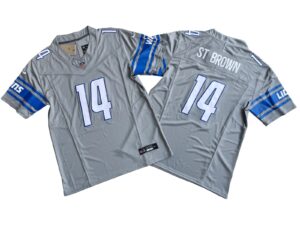 Amon-Ra St. Brown Detroit Lions Steel Gray Color Rush Limited Jersey