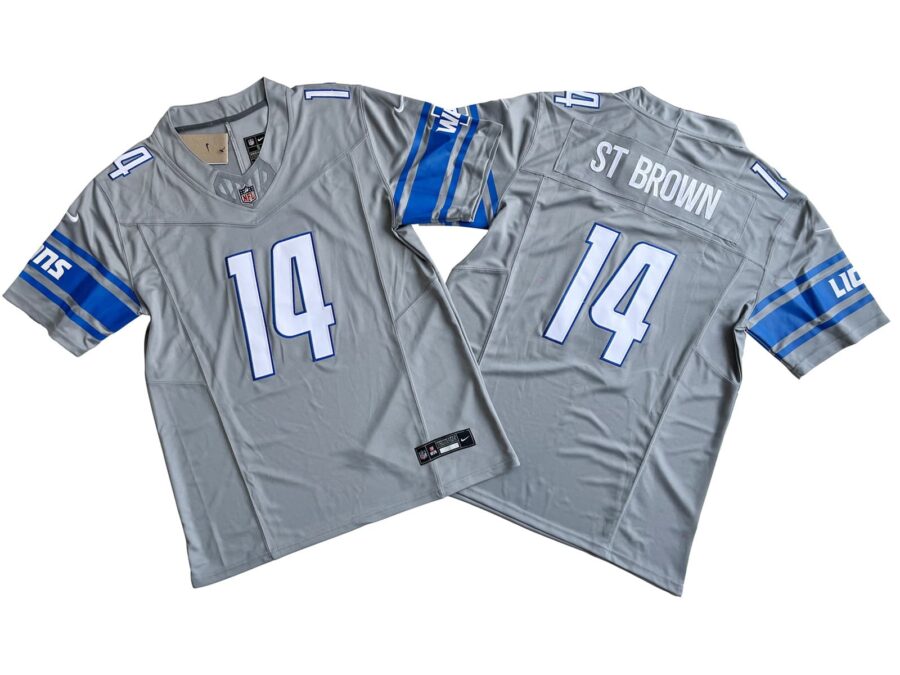 Amon-Ra St. Brown Detroit Lions Steel Gray Color Rush Limited Jersey