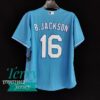 Bo Jackson #16 Kansas City Royals Alternate Jersey - Light Blue - back