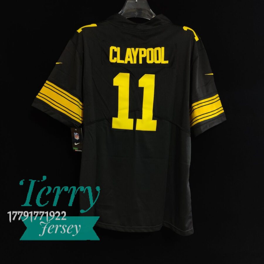 Chase Claypool Pittsburgh Steelers Alternate Player Jersey - Black - back