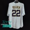 Christian Yelich Milwaukee Brewers Alternate Player Jersey - White - back