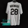 Colorado Rockies Nolan Arenado White Jersey - back