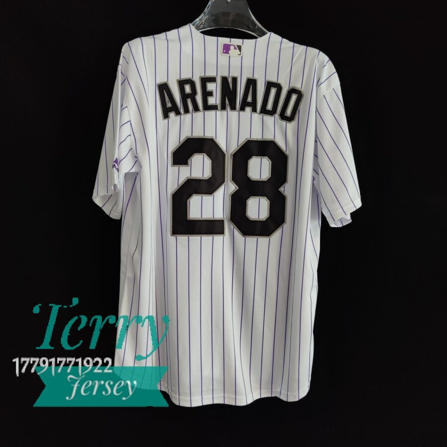 Colorado Rockies Nolan Arenado White Jersey - back