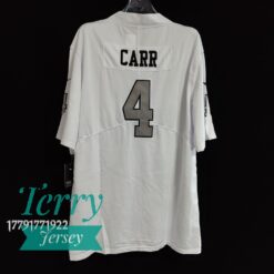 Derek Carr Las Vegas Raiders Color Rush Jersey - White - back