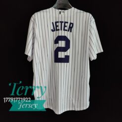 Derek Jeter New York Yankees Name Jersey – White - back