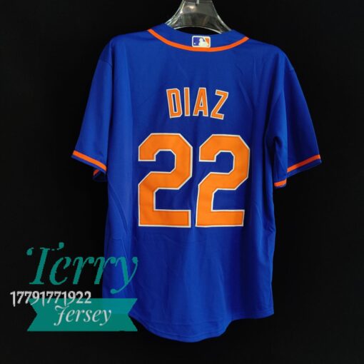 Edwin Diaz New York Mets Royal Blue Alternate Jersey - back
