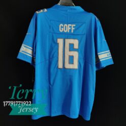 Jared Goff Detroit Lions Vapor Limited Jersey - Blue - back