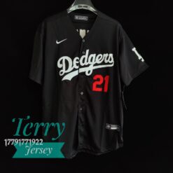 Los Angeles Dodgers Walker Buehler #21 Black Alternate Jersey