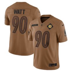 Men's Pittsburgh Steelers T.J. Watt Nike Brown 2023 Salute To Service Limited Jersey