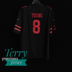 Steve Young San Francisco 49ers Retired Player Jersey - Black - back