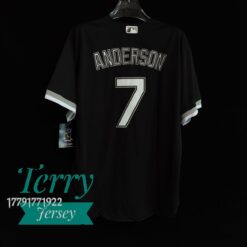 Tim Anderson Chicago White Sox Alternate Player Jersey - Black - back