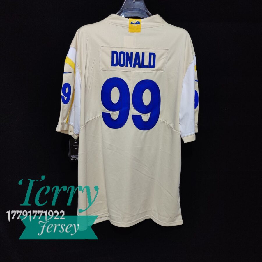 Aaron Donald Los Angeles Rams Jersey - Bone - back