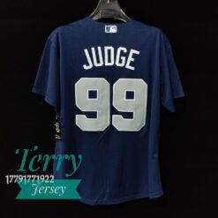 Aaron Judge 99 New York Yankees Name Jersey – Navy - back