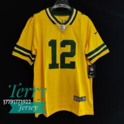 Aaron Rodgers Green Bay Packers Inverted Legend Jersey - Gold