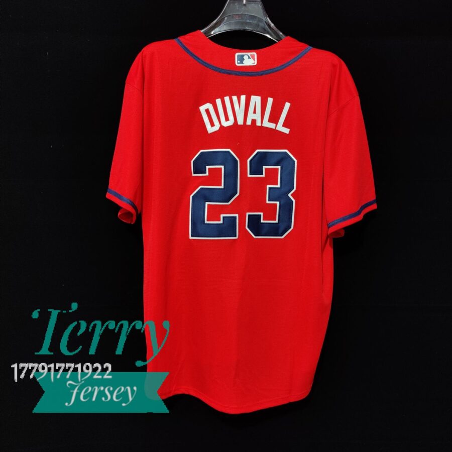 Adam Duvall Atlanta Braves Alternate Jersey - Red - back