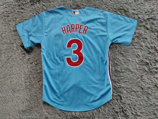 Bryce Harper Philadelphia Phillies Jersey blue - back