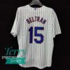 Carlos Beltran New York Mets White Jersey - backCarlos Beltran New York Mets White Jersey - back