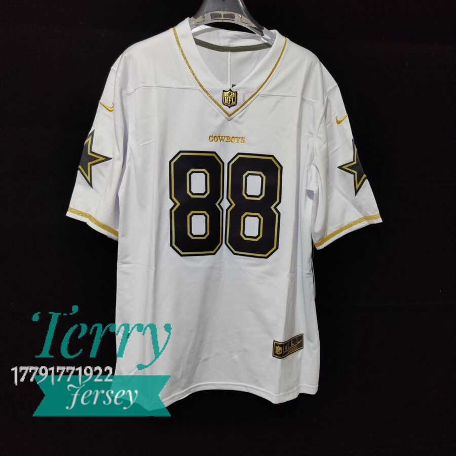 CeeDee Lamb Dallas Cowboys White Golden Jersey