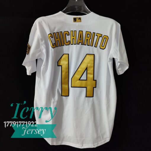 Chicharito Los Angeles Dodgers White All Star 2022 Jersey - back