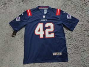 Diego Fagot 42 New England Patriots Navy Jersey