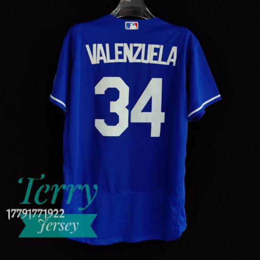 Fernando Valenzuela Los Angeles Dodgers Royal Jersey - back